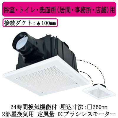 楽天市場】三菱電機 VD-15ZVC7 ダクト用換気扇 天井埋込形