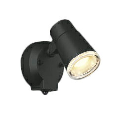 ★コイズミ AU52700 エクステリア LEDスポットライト 電球色 白熱球60W相当 人感センサ付タイマー付ON-OFFタイプ 散光 非調光 防雨型 照明器具 庭 勝手口 バルコニー用 ライトアップ用照明