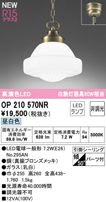 上品 オーデリック OP210570NR LEDペンダントライト R15高演色 クラス2