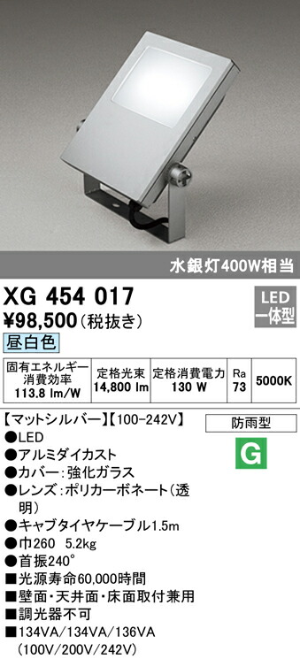 充実の品 XG454056 オーデリック 投光器 LED 昼白色 ODELIC fisd.lk