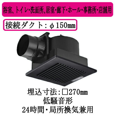 パナソニック XFY-27J8/85 上昇限度埋込形換気ファン ルーバー取り合わせ品番 風呂場 室内用便器 洗面所 御茶の間 通路 広座敷 事務室 バス発着場用 低騒々しい音形
