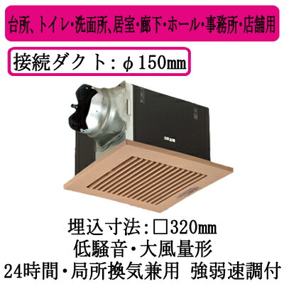 パナソニック XFY-32B7M/84 天井埋込形換気扇 ルーバー組合せ品番 大風量形 台所 トイレ 洗面所 居室 廊下 ホール 事務所 店舗用 低騒音形 右排気