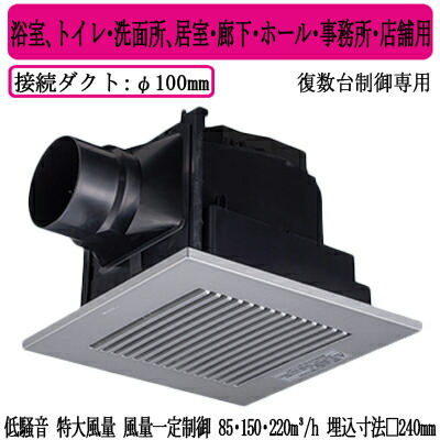 パナソニック XFY-24JDGS8/86 天井埋込形換気扇 ＜DCモーター＞ ルーバー付 浴室 トイレ 洗面所 居室 廊下 ホール 事務所 店舗用 低騒音 特大風量形