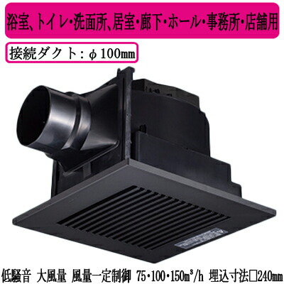 パナソニック XFY-24JDK8/85 上昇限度埋込形換気ファン ＜DC原動機＞ ルーバー付 風呂場 室内用便器 洗面所 御茶の間 歩廊 大広間 執務室 バス発着場用 低耳障りな音 いけ図々しい量形