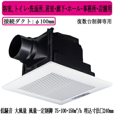 パナソニック XFY-24JDKS8/93 上昇限度埋込形換気ファン ＜DC原動機＞ ルーバー付 風呂場 室内用便器 洗面所 御茶の間 廻廊 大広間 執務室 バス発着場用 低騒々しい音 いけ図図しい量形