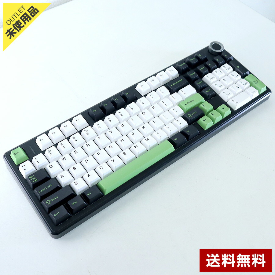【アウトレット品】ゲーミングキーボード メカニカル 有線 無線 EPOMAKER X AULA F99 PRO (グリーン) ASIN配列 Bluetooth 2.4GHz USB-C◇324h20