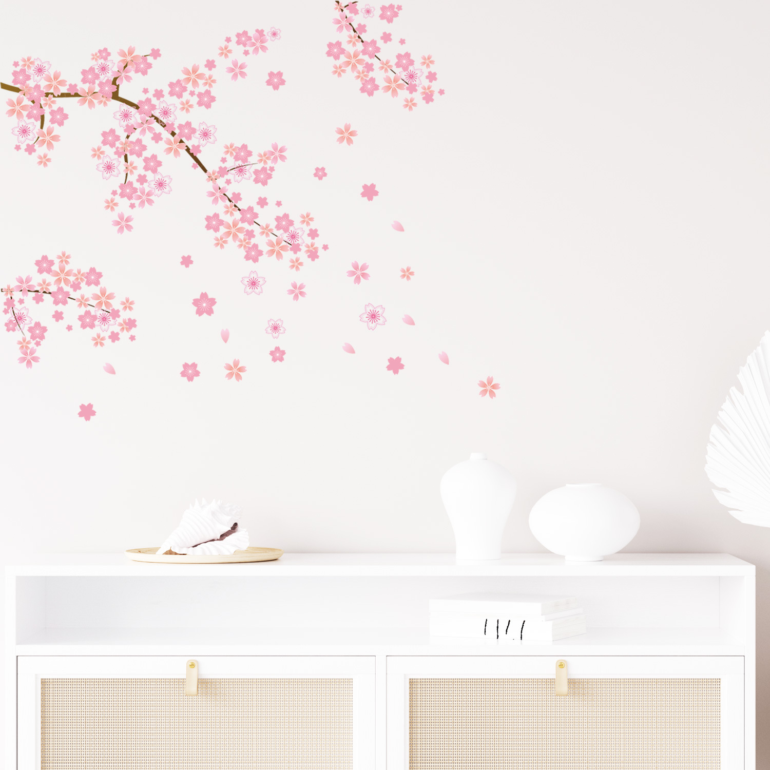 楽天市場 あす楽 送料無料ウォールステッカー 桜 壁紙二本の桜の花