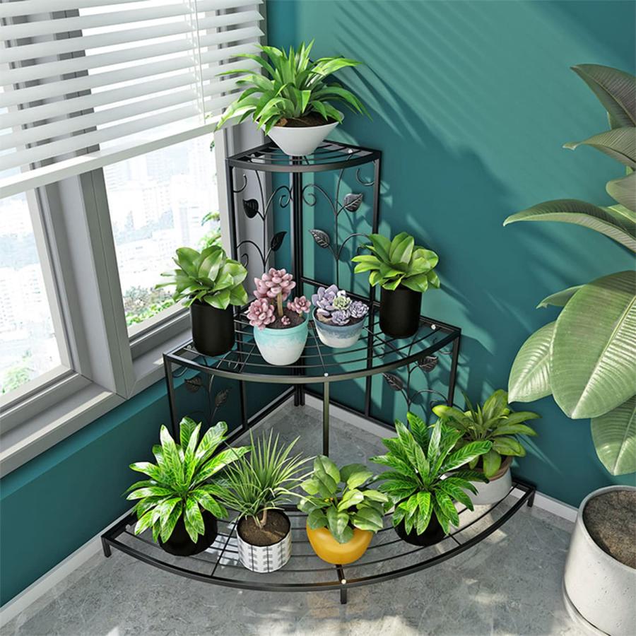 フラワースタンド 3段 ガーデンラック 多機能収納ラック フラワースタンド 屋外 室内 盆栽棚 植物棚 多肉植物棚 園芸ラック おしゃれ 防｜TAKARAMONSTER