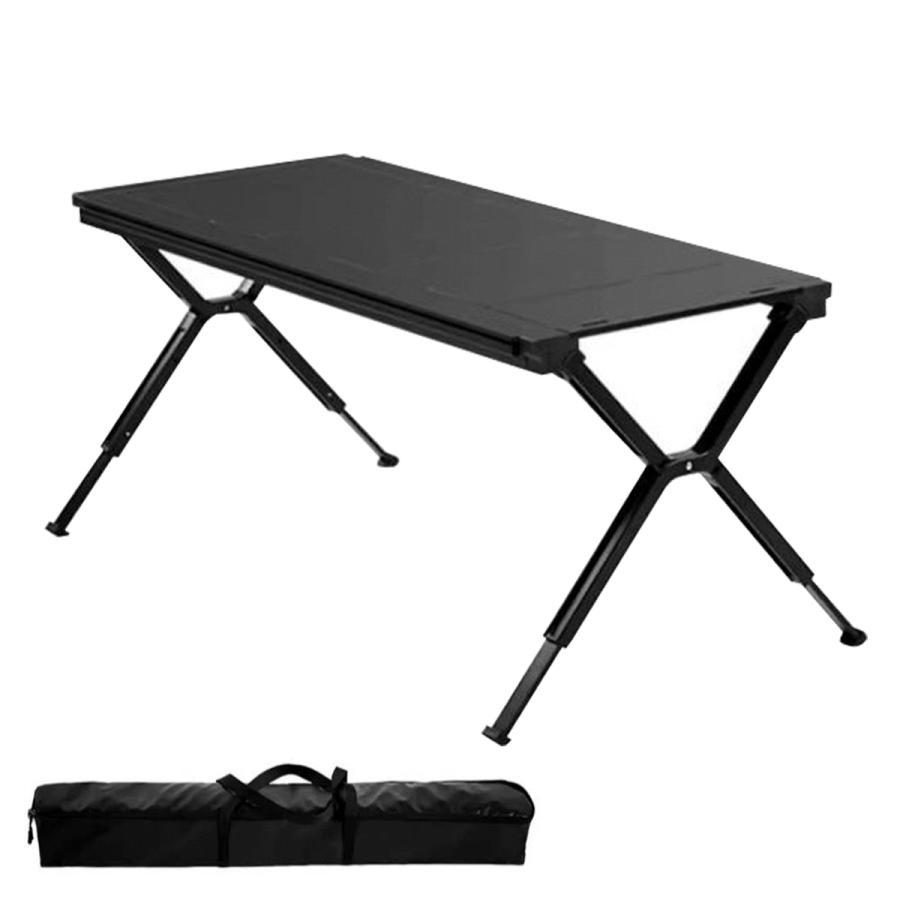 IGTテーブル アウトドアテーブル アルミ キャンプ テーブル 4ユニット 高さ無段階調節可能40?51cm 折り畳み式 コンパクト igt互換 アル