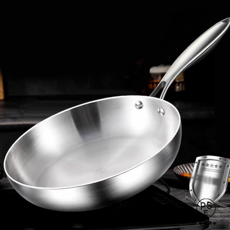 洗いやすい キッチン用品 ステンレス製 直火・IH・ガス対応 ステンレスフライパン 長持ち 使いやすいロングハンドル