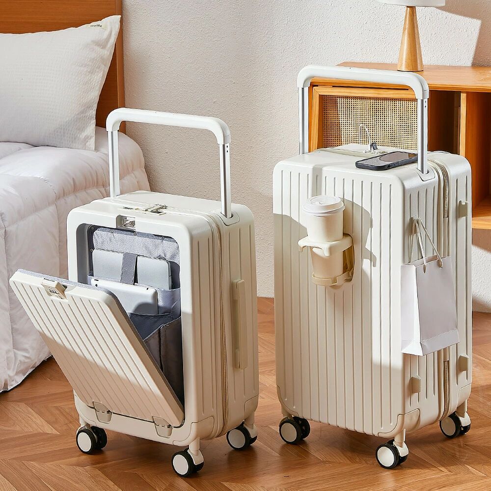 旅行バッグ 向こう正面開けはなし 持ちはこび容れもの 超軽さ USB界面付き添い人 優勝杯保持者付き添い人 つつみ隠し引っ掛かり役立つこと キャリーバッグ ABS+パソコン 耐衝