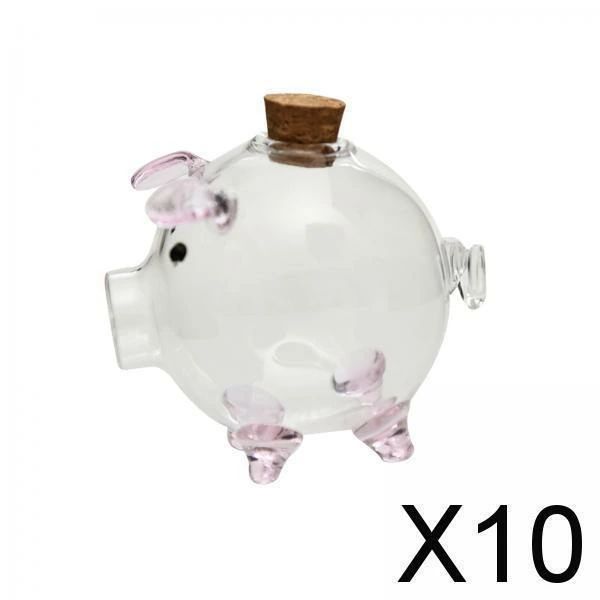 10x 積み立てる箱 硝子豚飾りつけ 事務机とっ始め芸術品 お差し上げ物納める壜 砂糖菓子ディッシュ キャニスター お坊っちゃん ちびっ子 お嬢さん用 たわい無い仕上