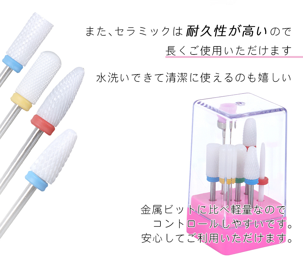 バッファー 爪やすり セラミックビット 7種セット ネイルマシーン 電動ファイル 送料無料 ネイルファイル ネイルオフ Napierprison Com