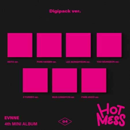 【2025/2/11 韓国発売】【予約】【7種セット】EVNNE イブン 4TH MINI ALBUM【HOT MESS】Digipack ver. 4集 ミニ アルバム【韓国版】BOYS PLANET ボイプラ オーディション番組 韓国音楽チャート反映 送料無料 日本国内発送