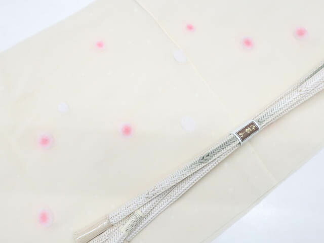 【中古】【着物】和装小物　帯締め帯揚げセット　新品　丹後ちりめん　日本製　平組　手組　撚房　未使用品　帯揚　帯締　r7w02-759【リサイクル】宝の山