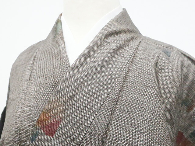 【中古】リサイクル着物 大島紬 9マルキ 純泥染 証紙付き 反端付き 正絹 着物 身丈約162cm 裄丈64cm kyo7z10-1192【リサイクル】宝の山|アイディーネット宝の山店