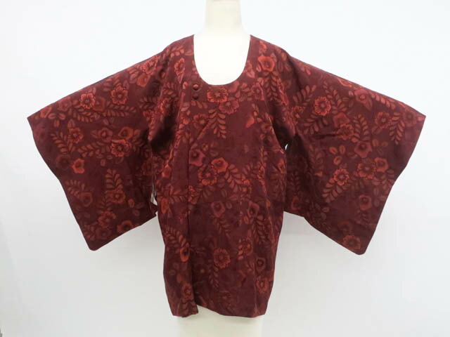 【中古】リサイクル着物 道行コート 昭和レトロ 辻ヶ花 正絹 美品 身丈約85cm 裄丈64.5cm kyo7z11-1271【リサイクル】宝の山