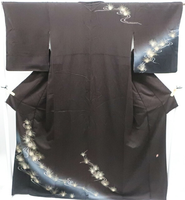 【中古】リサイクル着物 訪問着 金彩 落款入 正絹 着物 身丈約168.5cm 裄丈約66cm kyo7z12-1551[仕立て上がり 和服 アウトレット リサイクル着物 入学式 卒業式 結婚式 母 七五三 お宮参り パーティー ランチ 通販 アイディーネット きもの]宝の山
