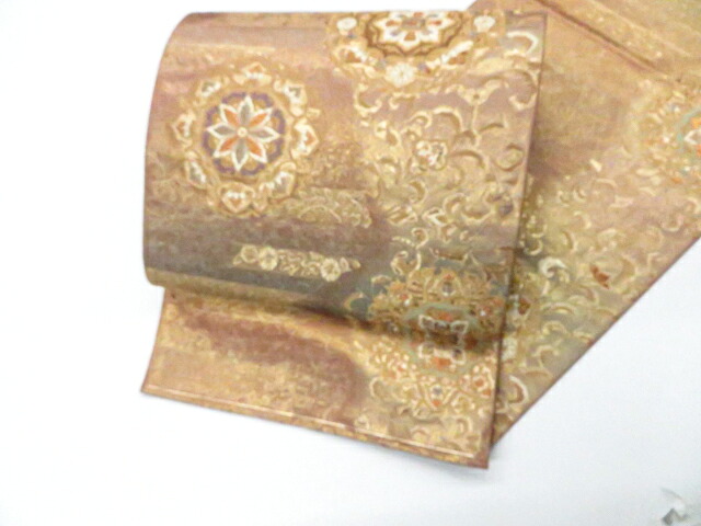 【中古】リサイクル着物 袋帯 六通柄 金糸 正倉院 正絹 美品 kyo8b02-137【リサイクル】宝の山