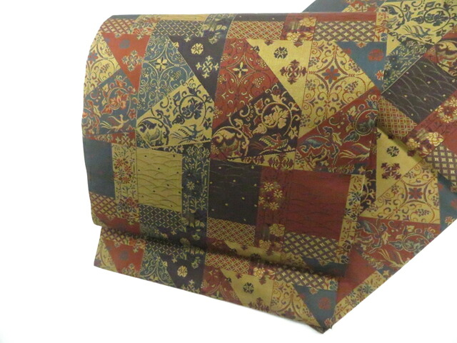 【中古】リサイクル着物 九寸名古屋帯 全通柄 開き仕立て 正絹 美品 kyo8b03-163【リサイクル】宝の山