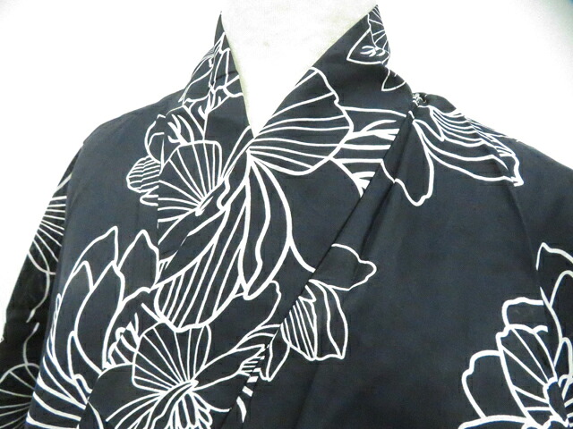 【中古】リサイクル着物 浴衣 花 美品 着物 身丈約167.0cm 裄丈約68.0cm kyo8z04-559[仕立て上がり 和服 アウトレット リサイクル着物 夏着物 ゆかた 夏 カジュアル 和モダン 夏祭り お祭り 花火大会 屋台 盆踊りお出掛け 通販 アイディーネット きもの]宝の山