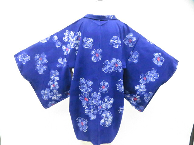 【中古】リサイクル着物 羽織 未使用 花 しつけ付 羽織紐別売 正絹 着物 美品 身丈約86.5cm 裄丈約64.5cm kyo8z04-574【リサイクル】宝の山