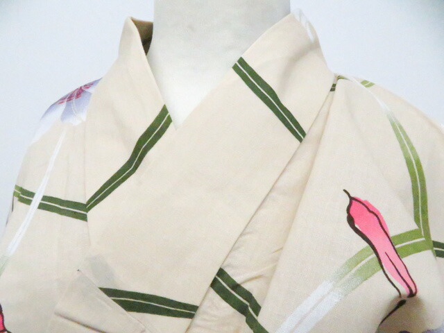 【中古】リサイクル着物 浴衣 着物 身丈約160.0cm 裄丈約69.0cm kyo8z04-642[仕立て上がり 和服 アウトレット リサイクル着物 夏着物 ゆかた 夏 カジュアル 和モダン 夏祭り お祭り 花火大会 屋台 盆踊りお出掛け 通販 アイディーネット きもの]宝の山