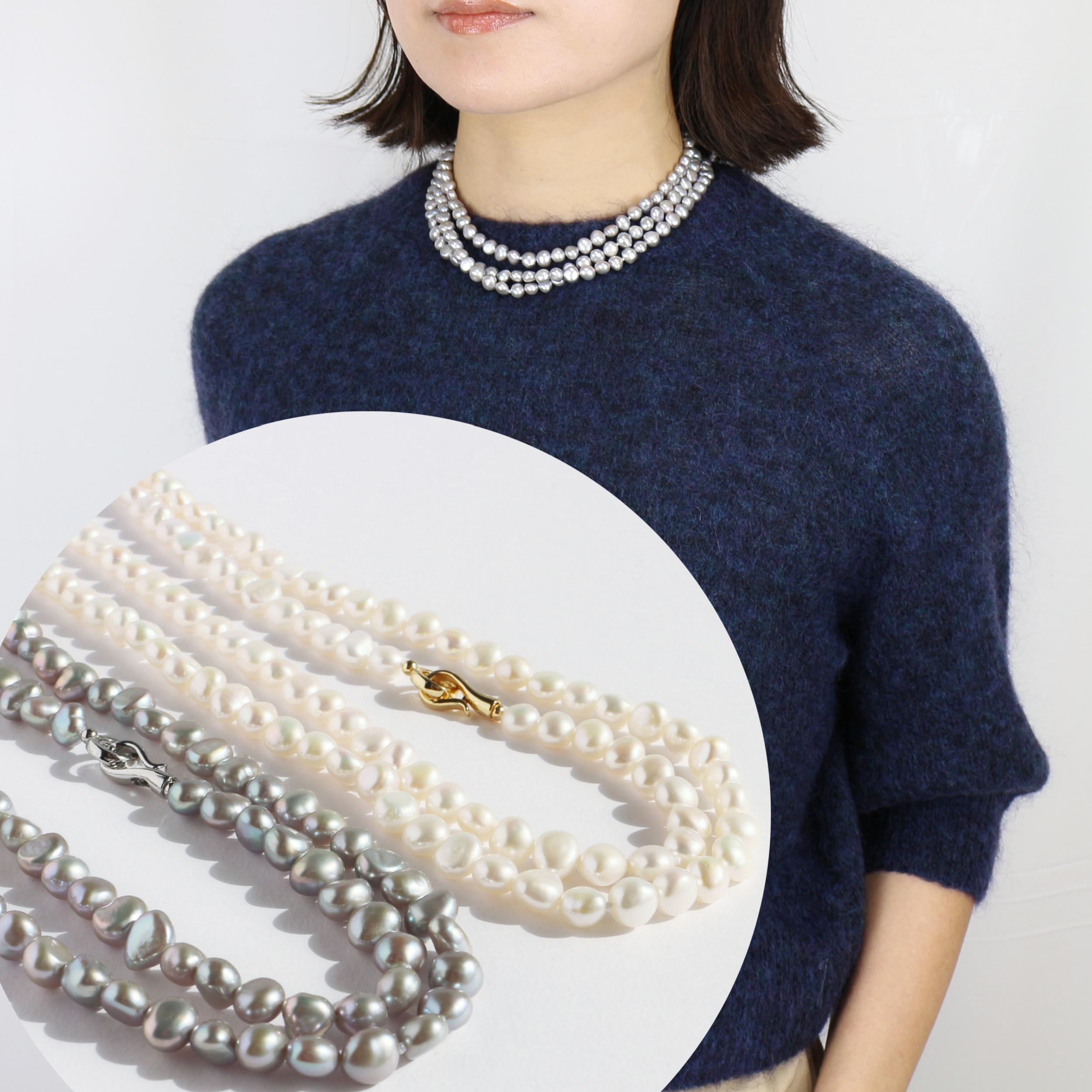 楽天市場】パール ネックレス ロング 2連【12/19-12/26限定○全品