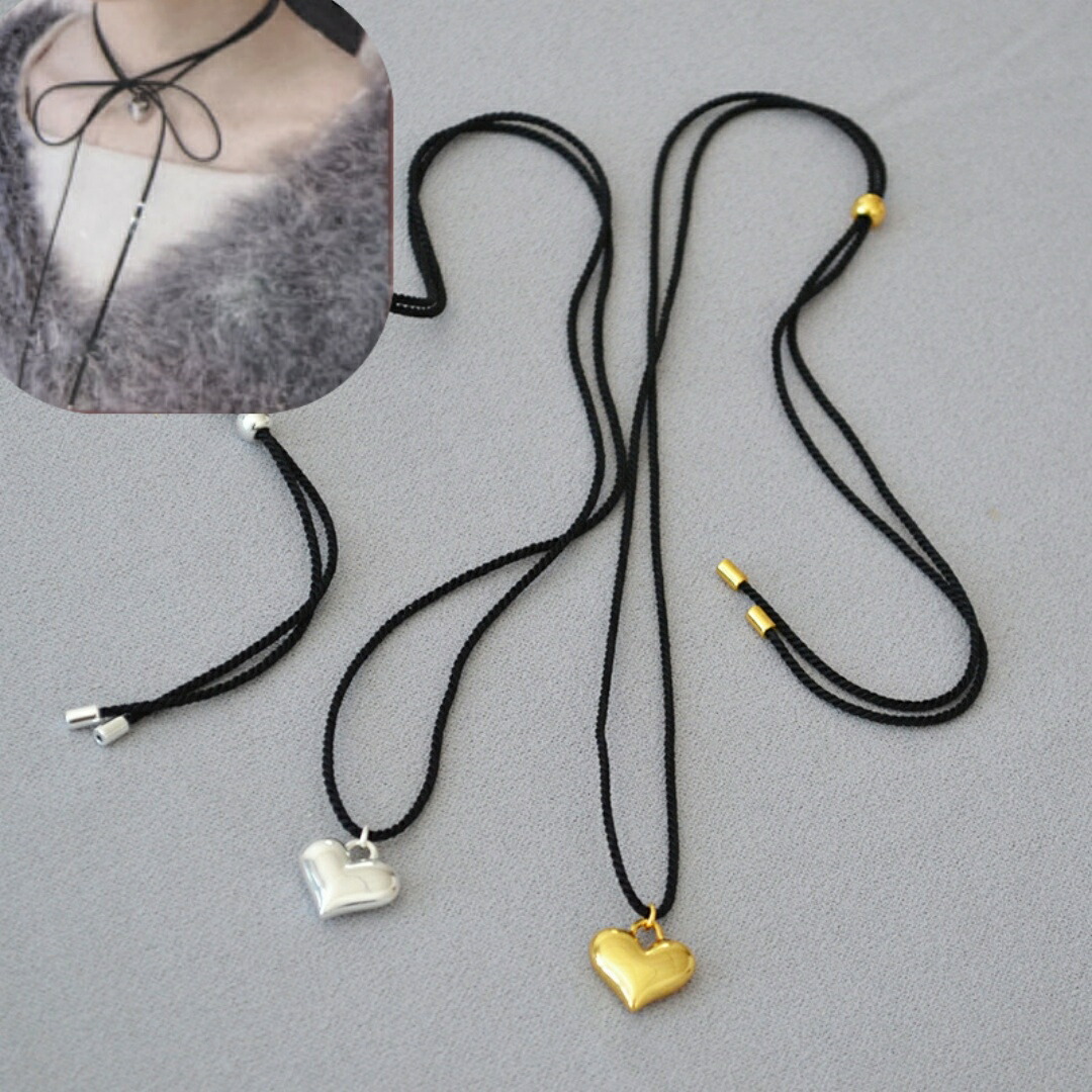 楽天市場】ハート レザー ネックレス 全6色☆ 革 レザー ピース