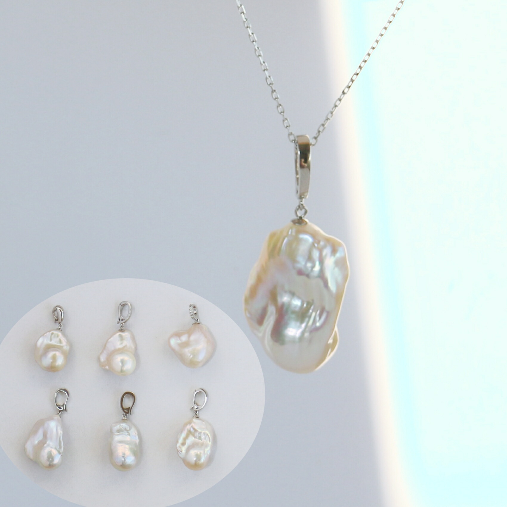 楽天市場】K18 南洋真珠 ペンダントトップ 特大バロック ナチュラル