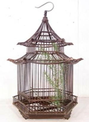 竹製　鳥かご　NO：8【バード ケージ 】鳥籠インテリア