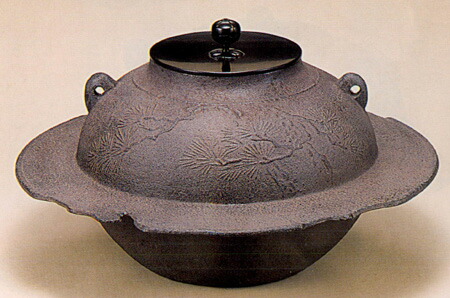 【茶器・茶道具/釜】透木釜 老松地紋透木釜_63