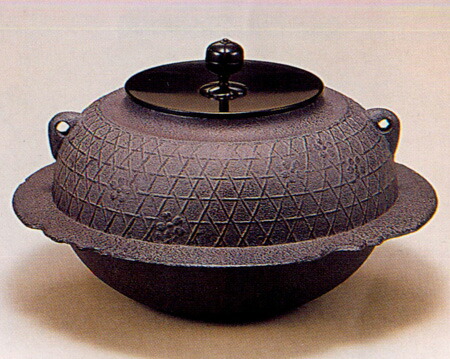 【茶器・茶道具/釜】置炉釜 桜川置炉釜_82