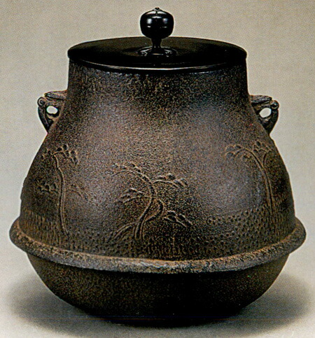 楽天市場】【茶器/茶道具 炉釜（炉用釜）】 霰尾垂釜 羽落ち 黄梅院