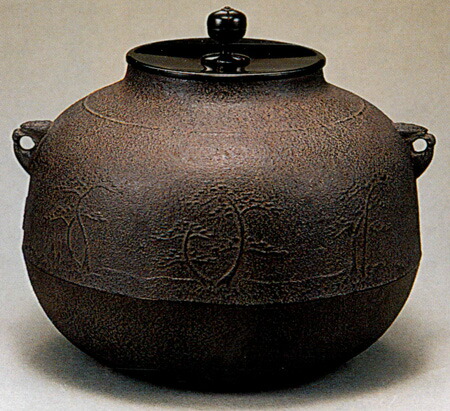 【茶器・茶道具/釜】風炉釜　浜松地紋真形釜　23