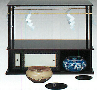 楽天市場】【茶器/茶道具 お棚】 紹鴎棚 溜塗り 中村宗悦作 注連縄と