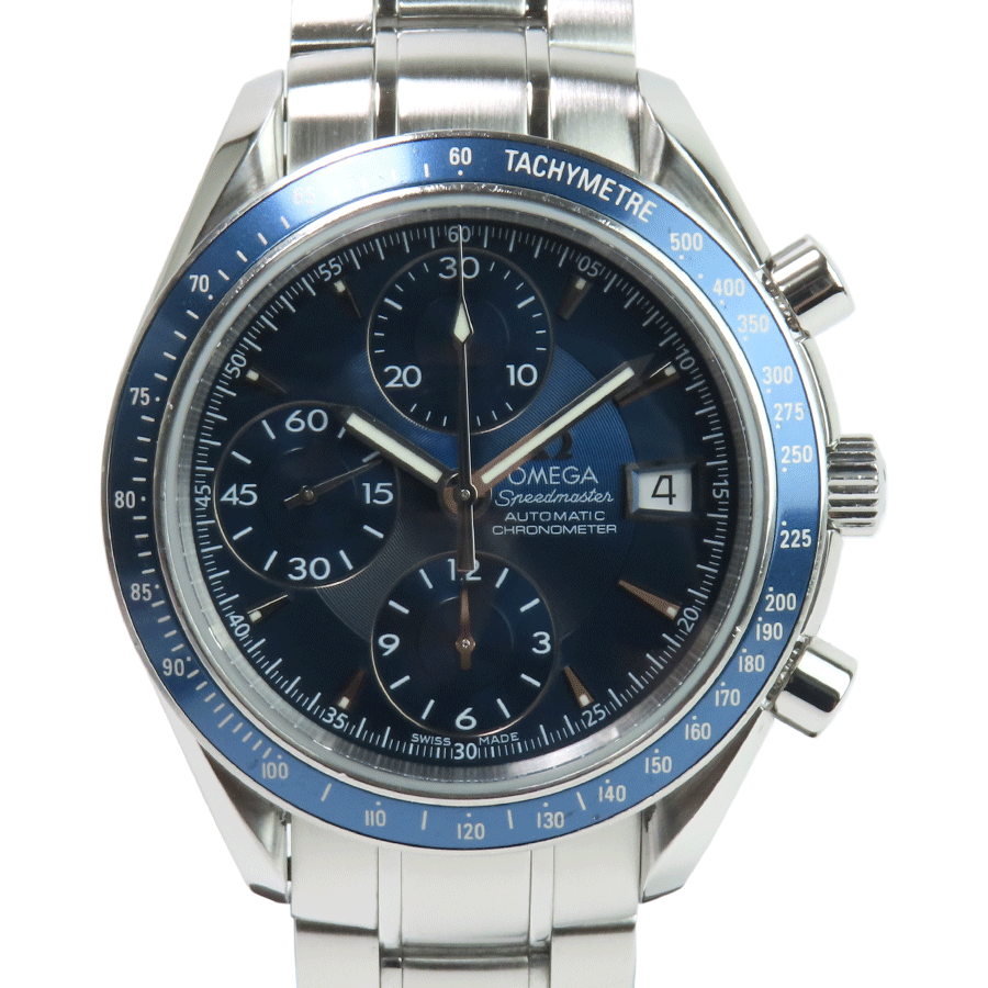 OMEGA　3212.80　Speedmaster　オメガ　スピードマスター　ブルー　青文字盤　自動巻　機械式　一年内部保証　【全国送料無料】 【中古】｜高島質店 216,400円