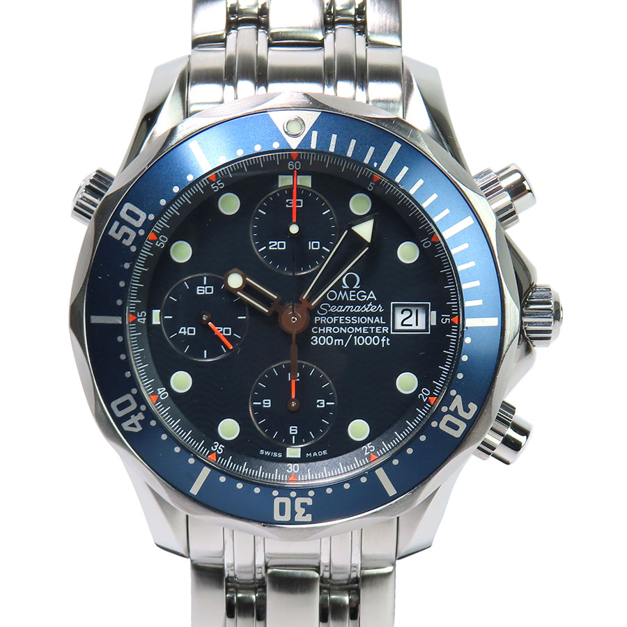 OMEGA 2599.80 \"Seamaster300\"" ゼロ シーマスター300 クロノグラフ 機械類式 自動小銃巻 ダイバーズ omega 【全国貨物輸送無料】 【中古】"