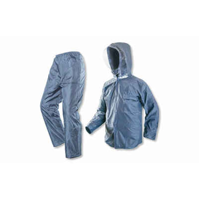 ビニレインかっぱる No.1600 紺 各サイズ雨 カッパ 雨具 フック止め 現場 通勤 DIY 防水