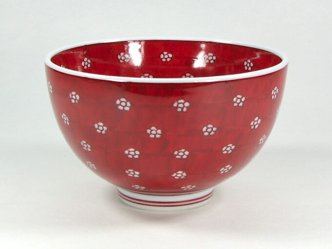 楽天市場】【有田焼】【源右衛門窯】 染錦緑梅小紋割飯碗 【源右衛門