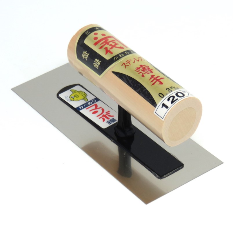 【楽天市場】マンボ ステンレス 薄手(0.3mm) 角鏝 120mm【五百蔵製作所 こて 左官】:道具屋 善左衛門