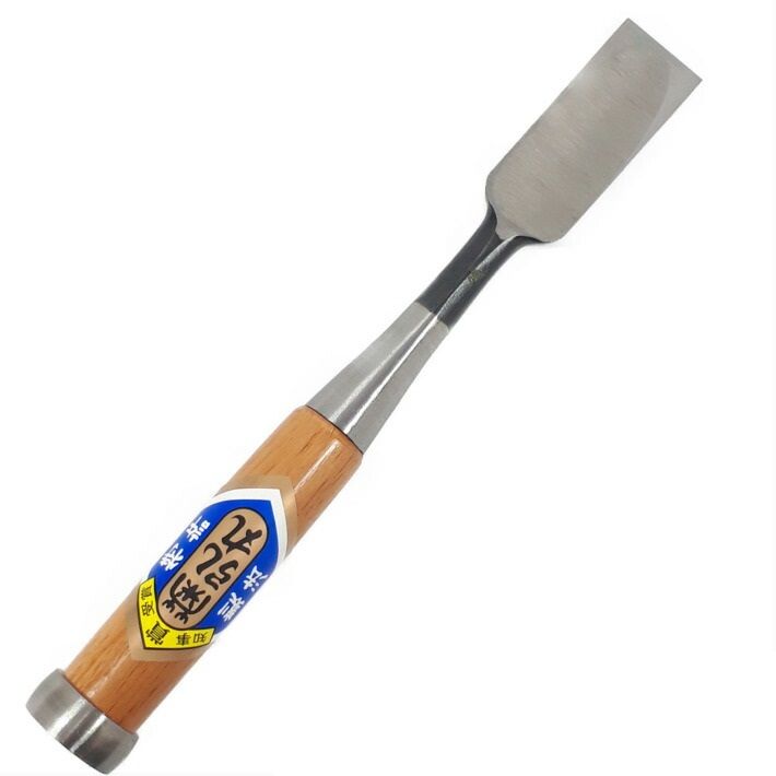 橘敏明 追入鑿（奴）八分 赤樫柄【8分 24mm　のみ 越後 与板】 | 道具屋　善左衛門