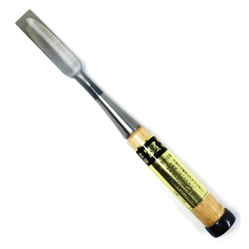 大内鑿 追入鑿 白樫芯持柄付 6分(18mm)【アウトレット／在庫処分／追入のみ／鑿／のみ／ノミ／鍛造／鍛造刃物／播州三木／デッドストック】
