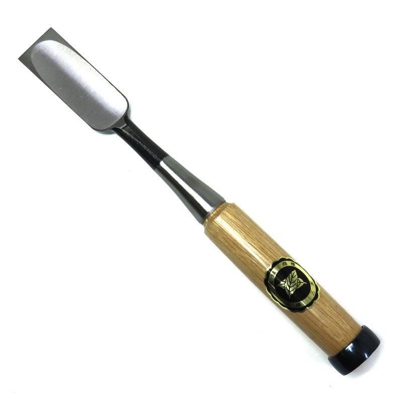 大内鑿製作所 中叩鑿 白樫芯持柄付 9分（27mm）【大内俊明氏作／中叩き／のみ／鑿／のみ／ノミ／鍛造／鍛造刃物】