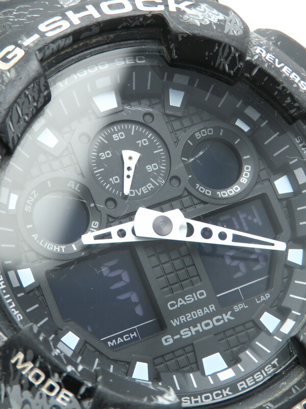 楽天市場 Casio G Shock Marcelo Burlon カシオ Gショック マルセロ ブロンコラボ Ga 100mrb 1ajr メンズ クォーツ 1週間保証 中古 B02w H13b 高山質店