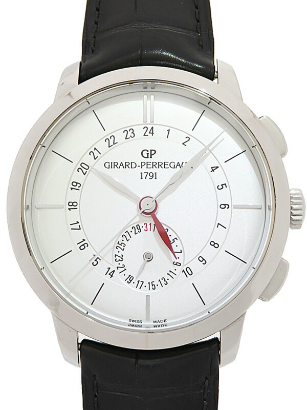 超高品質で人気の 裏スケ ジラールペルゴ 1966 デュアルタイム メンズ 裏スケ 自動巻き ブルガリ ジラールペルゴ 1966 Gmt 11 132 60 中古 Girard Perregaux 3月1日00 00 3月16日09 59まで 2タイムゾーン 18年購入 6ヶ月保証 B01w H04a