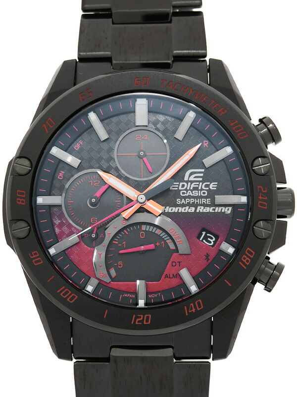 低価格 メンズ腕時計 Casio Edifice 美品 世界限定2900本 カシオ エディフィス ホンダレーシング ソーラークォーツ 中古 メンズ コラボモデル Eqb 1000hr 1ajr Avadf Com Br