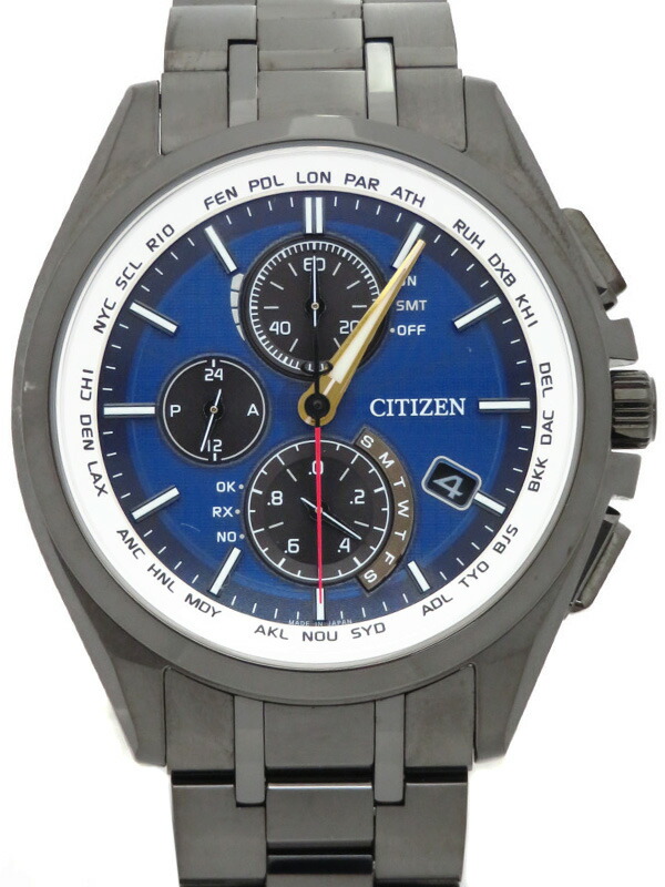 500円引きクーポン メンズ腕時計 Citizen シチズン アテッサ Ftsエディション 1週間保証 中古 ソーラー電波クォーツ メンズ ダイレクトフライト A1 エコドライブ Icaroexpress Com Br