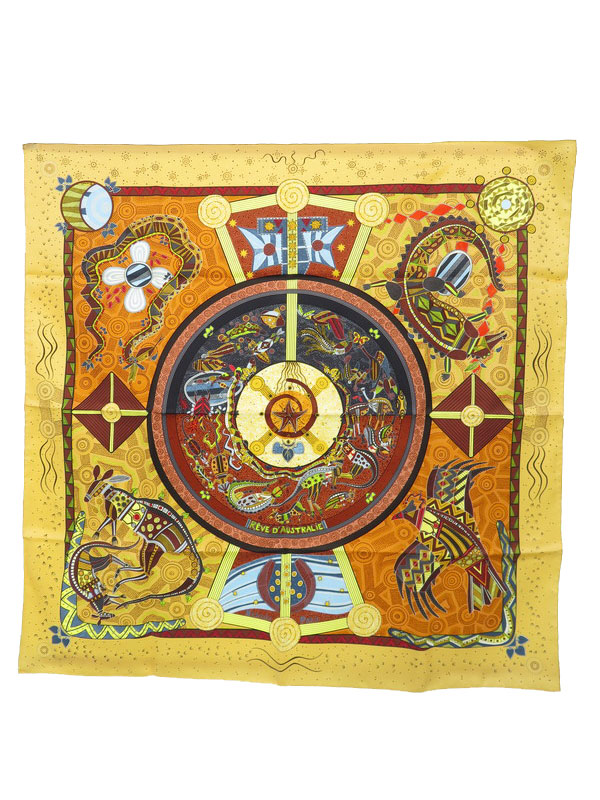 Hermes Reve D Australie フランス共和国製 エルメス カレ90 オーストラリアの望み レディース 襟巻 1ウイーク引請ける 中古 Fundterra Com Br