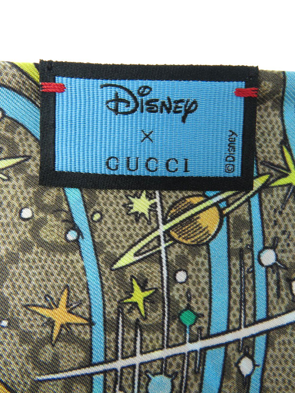 Gucci ディズニー イタリア製 グッチ ドナルドダック シルクネックボウ 3g001 レディース スカーフ 1週間保証 中古 septicin Com